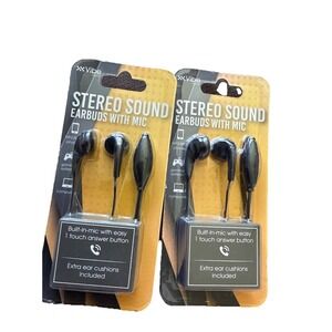 Earbuds With Mic‎ Vibe Sound Stereo Sound Lot (2)